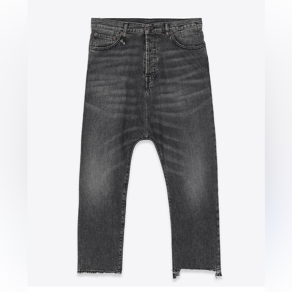 R13 Charcoal Relaxed Men's Jeans - Picture 2 of 12